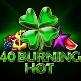 40 Burning Hot online game logo by Amusnet Interactive on weisskaszino.com