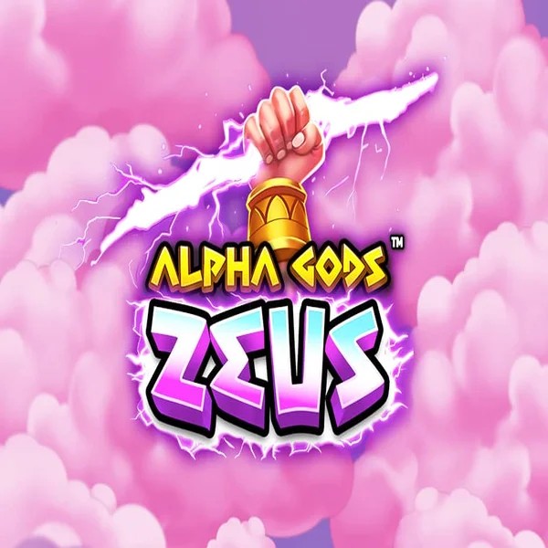 Alpha Gods Zeus slot logo by PearFiction Studios at Weiss Casino