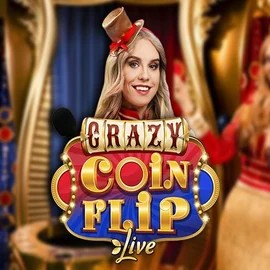 Crazy Coin Flip by Evolution, showcased at weisskaszino.com – game logo