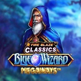Enjoy Fire Blaze Blue Wizard Megaways by Rarestone Gaming – logo hosted on weisskaszino.com